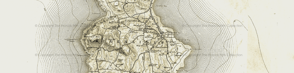 Old map of Auchneight in 1905