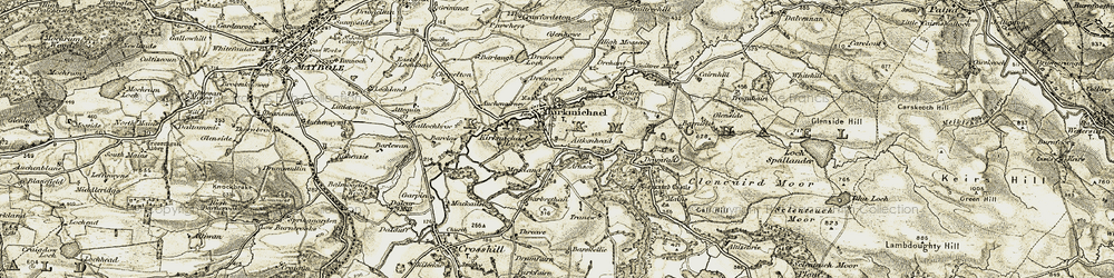 Old map of Aitkenhead in 1904-1905