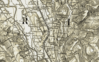 Old map of Auchencairn Height in 1904-1905