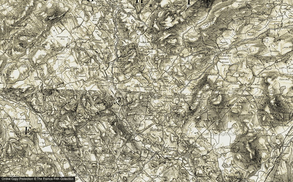 Old Map of Historic Map covering Barbain in 1904-1905