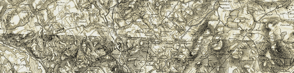Old map of Bardarroch Hill in 1904-1905