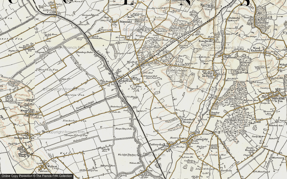 Old Map of Kirkstead, 1902-1903 in 1902-1903