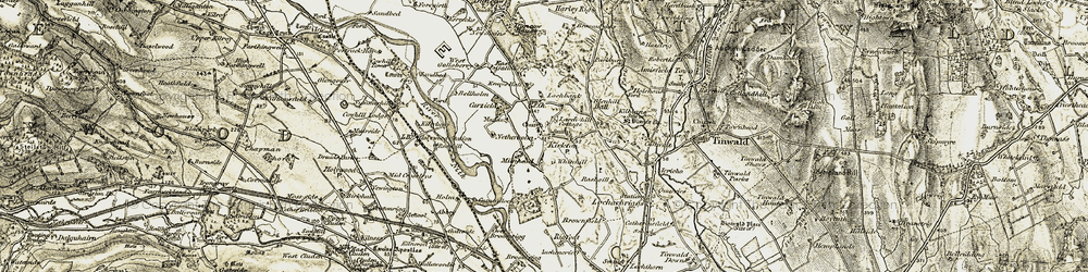 Old map of Kirkton in 1901-1905