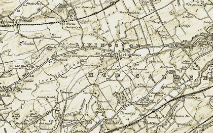 Old map of Kirkton in 1904