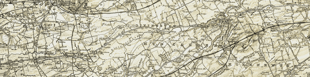 Old map of Kirkton in 1904