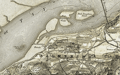 Old map of Kirkton in 1906-1908