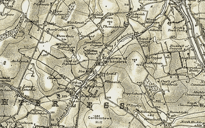 Old map of Arnhead in 1909-1910
