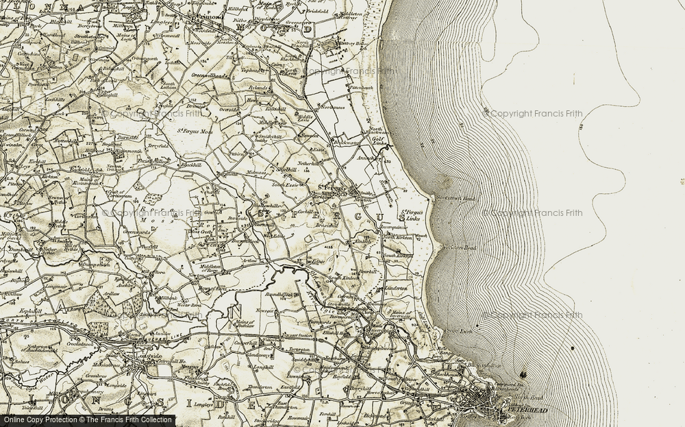 Old Map of Kirktown, 1909-1910 in 1909-1910