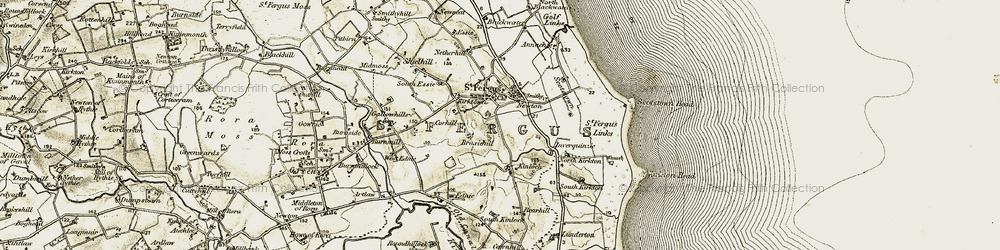 Old map of Kirktown in 1909-1910