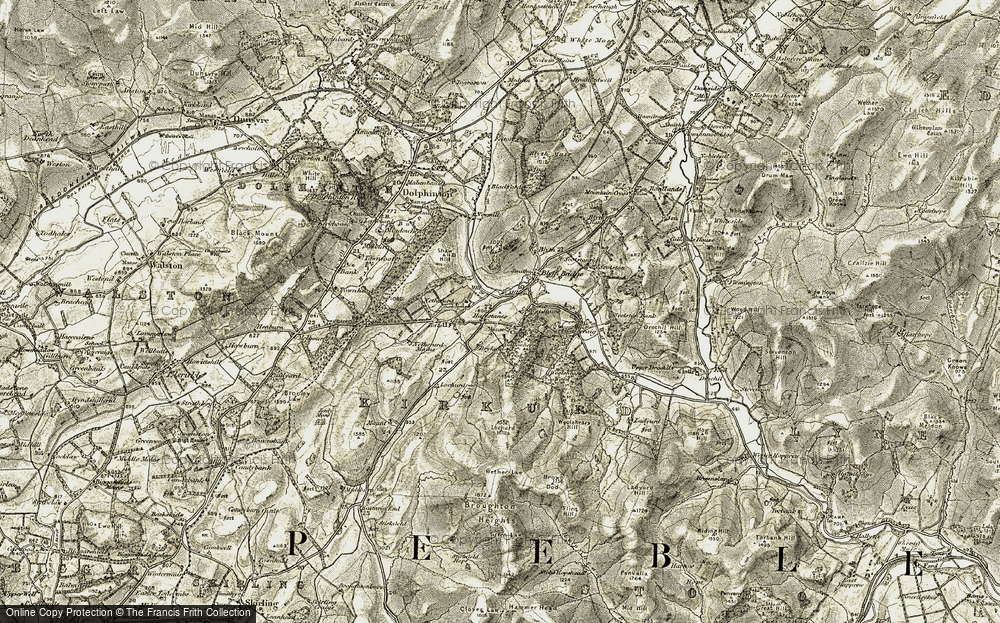 Old Map of Historic Map covering Bryland in 1903-1904