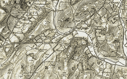 Old map of Bryland in 1903-1904