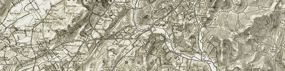 Old map of Kirkurd in 1903-1904