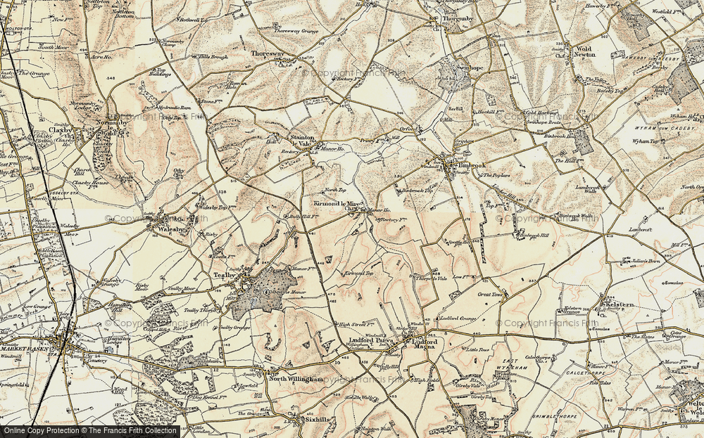 Old Map of Historic Map covering Bully Hill in 1903