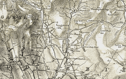 Old map of Birrens Hill in 1901-1904