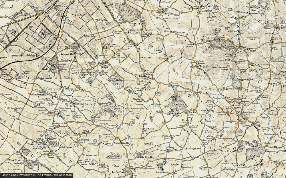 Old Map of Kirtling, 1899-1901 in 1899-1901