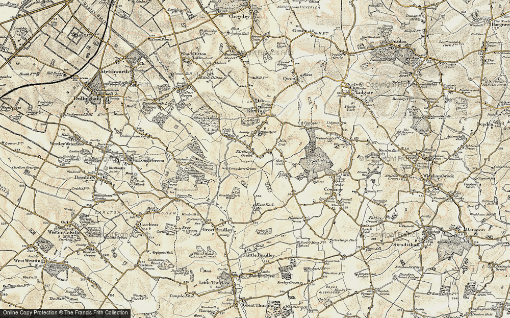 Old Map of Kirtling Green, 1899-1901 in 1899-1901