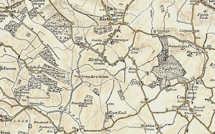 Old map of Kirtling Green in 1899-1901