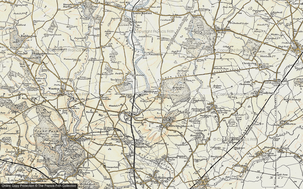 Old Map of Kirtlington, 1898-1899 in 1898-1899