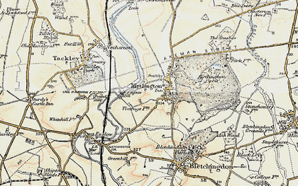 Old map of Kirtlington in 1898-1899