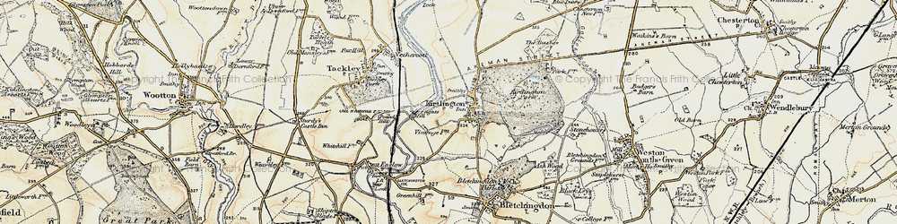 Old map of Kirtlington in 1898-1899