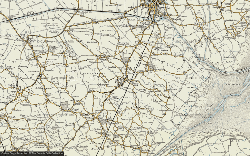 Old Map of Kirton, 1902 in 1902
