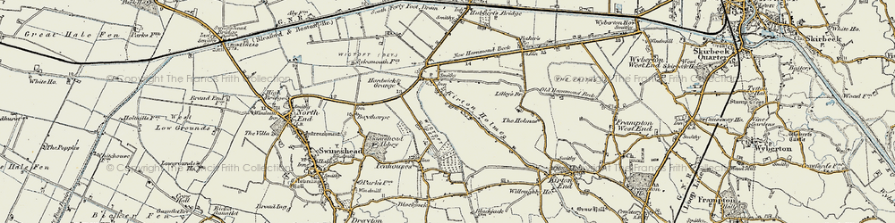 Old map of Kirton Holme in 1902-1903