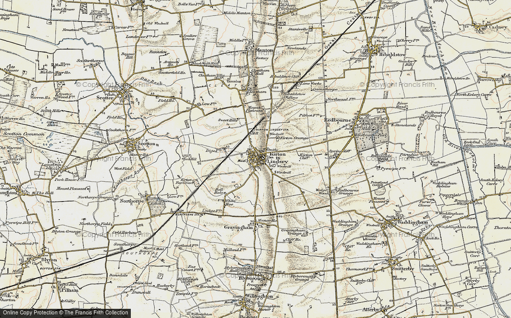 Old Map of Kirton in Lindsey, 1903-1908 in 1903-1908