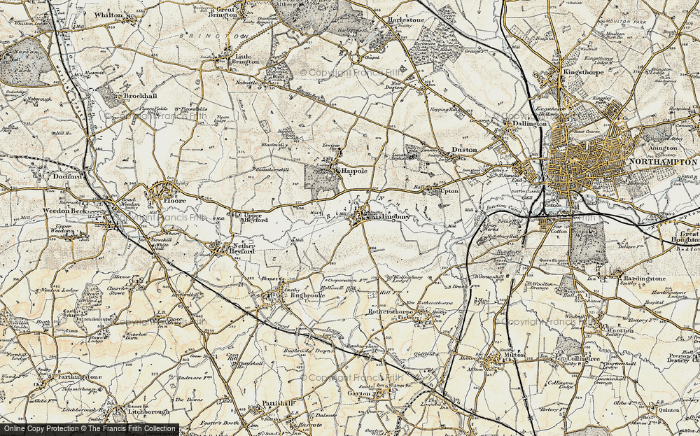 Old Map of Kislingbury, 1898-1901 in 1898-1901