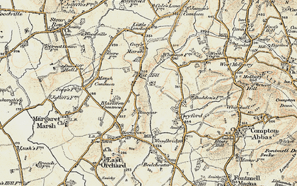 Old map of Kit Hill in 1897-1909