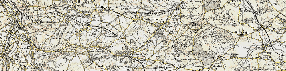 Old map of Kitchenroyd in 1903