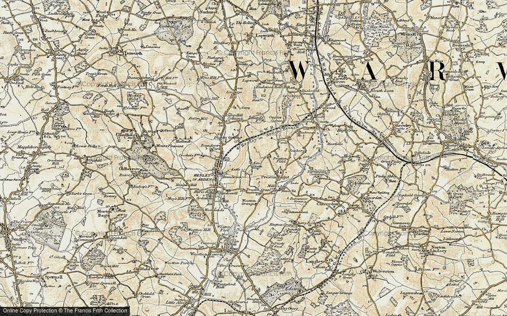 Old Map of Kite Green, 1901-1902 in 1901-1902