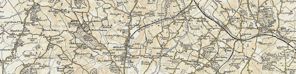 Old map of Kite Green in 1901-1902