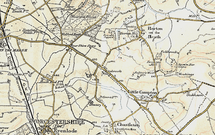 Old map of Brookend Ho in 1899