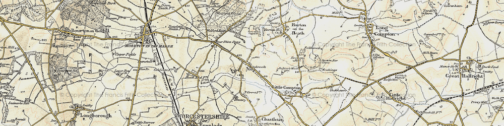 Old map of Kitebrook in 1899