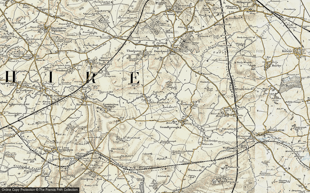 Old Map of Kites Hardwick, 1901-1902 in 1901-1902