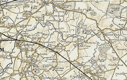 Old map of Kitt's Green in 1901-1902