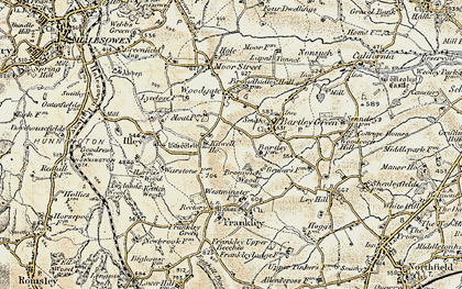 Old map of Kitwell in 1901-1902
