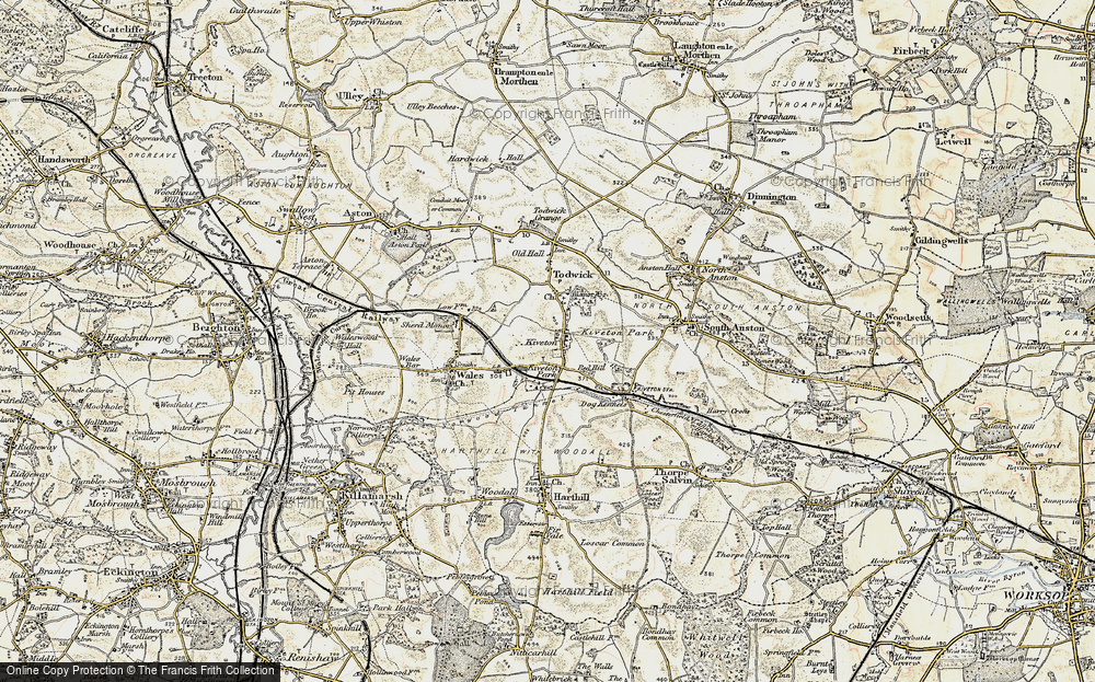 Old Map of Kiveton Park, 1902-1903 in 1902-1903