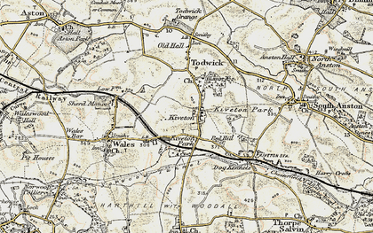Old map of Kiveton Park in 1902-1903