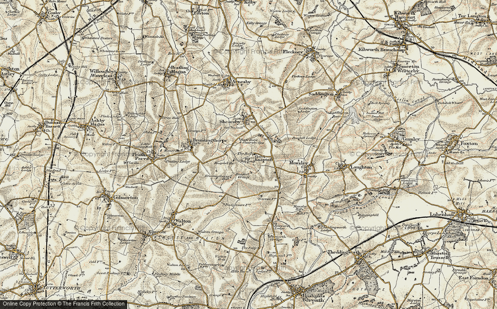 Old Map of Knaptoft, 1901-1902 in 1901-1902