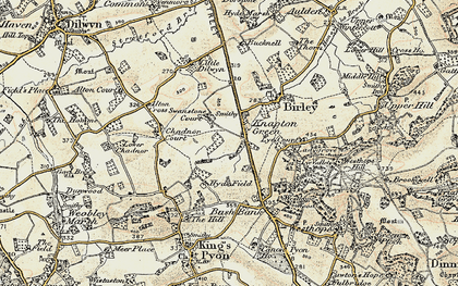 Old map of Knapton Green in 1900-1901