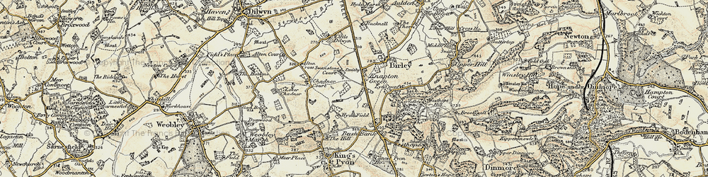 Old map of Knapton Green in 1900-1901