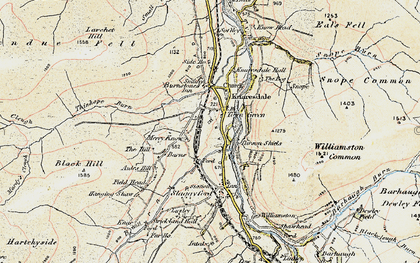 Old map of Burnstones in 1901-1904