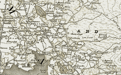 Old map of Knarston in 1912