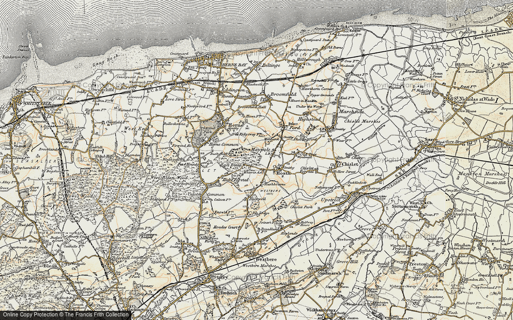 Old Map of Knave's Ash, 1898-1899 in 1898-1899