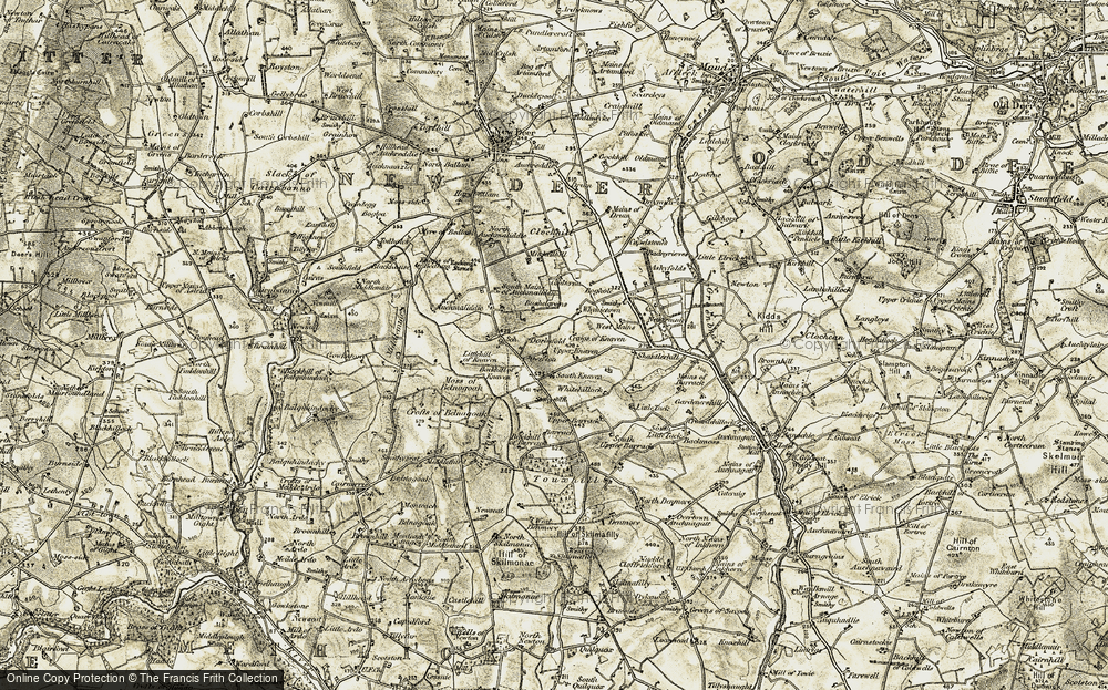 Old Map of Historic Map covering Whynietown in 1909-1910