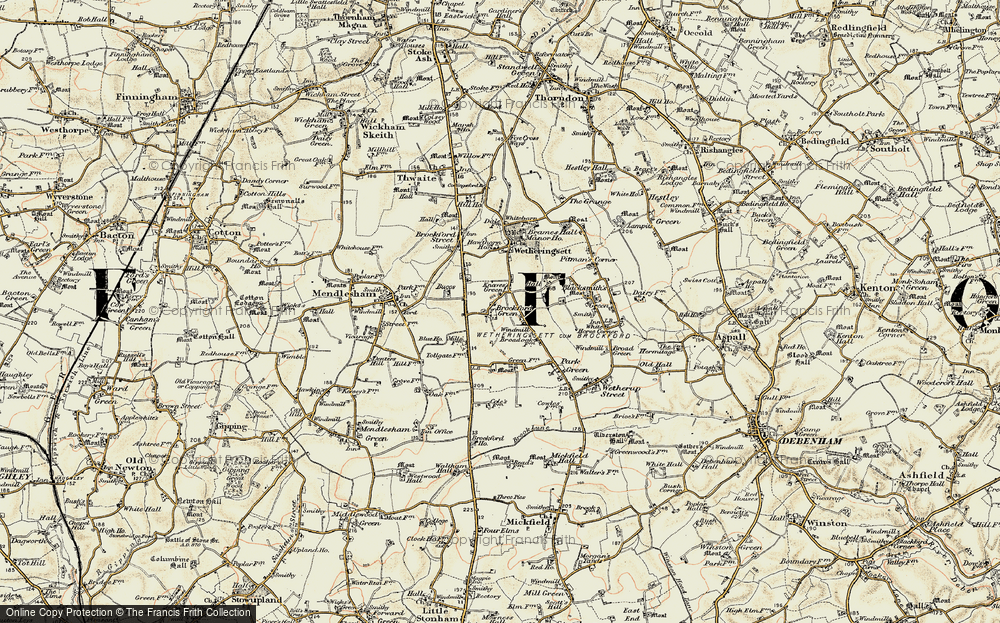 Old Map of Knaves Green, 1898-1901 in 1898-1901