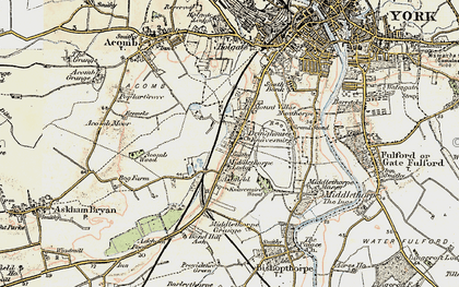 Old map of Knavesmire in 1903
