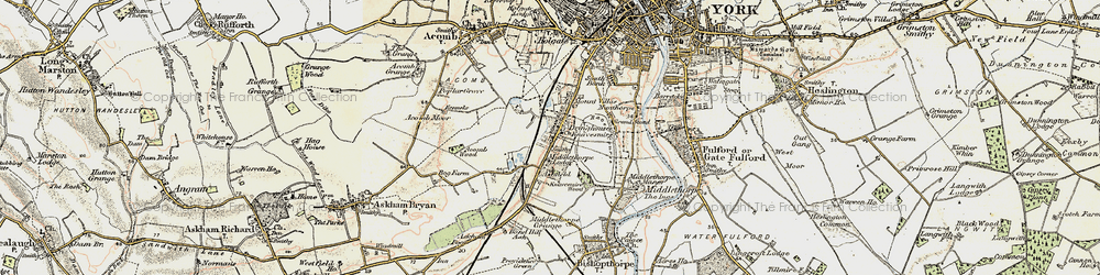 Old map of Knavesmire in 1903