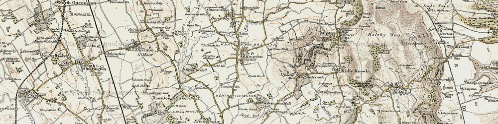 Old map of Knayton in 1903-1904